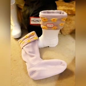 pretty HUNTER BOOT SOCKS size L lilac color